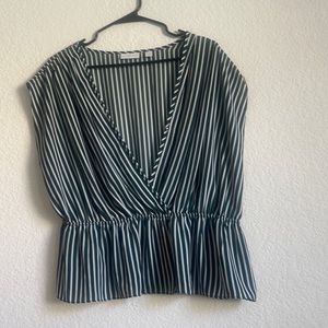 New York& Company stripe dressy top
